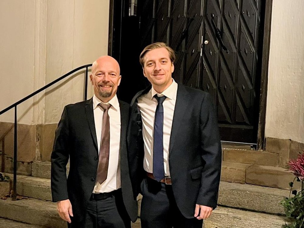 Pontus Berggren och hans far Roger Berggren